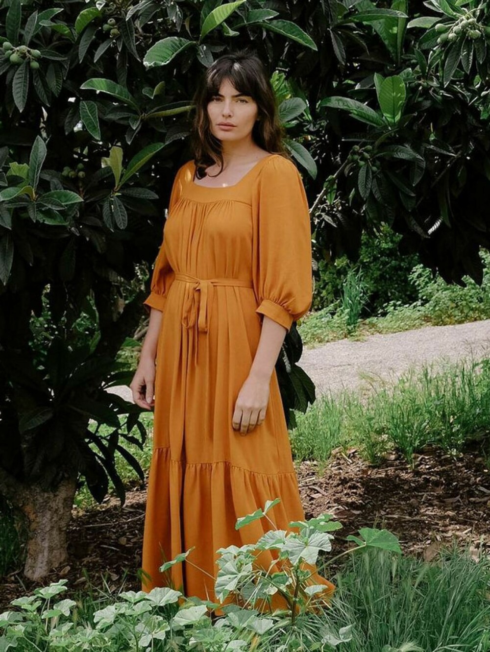 Christy Dawn Bianca Dress, Color "Turmeric", Size L
